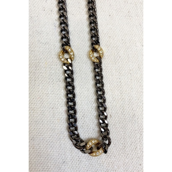 Stella & Dot Hematite Link Chain Necklace - Picture 7 of 10